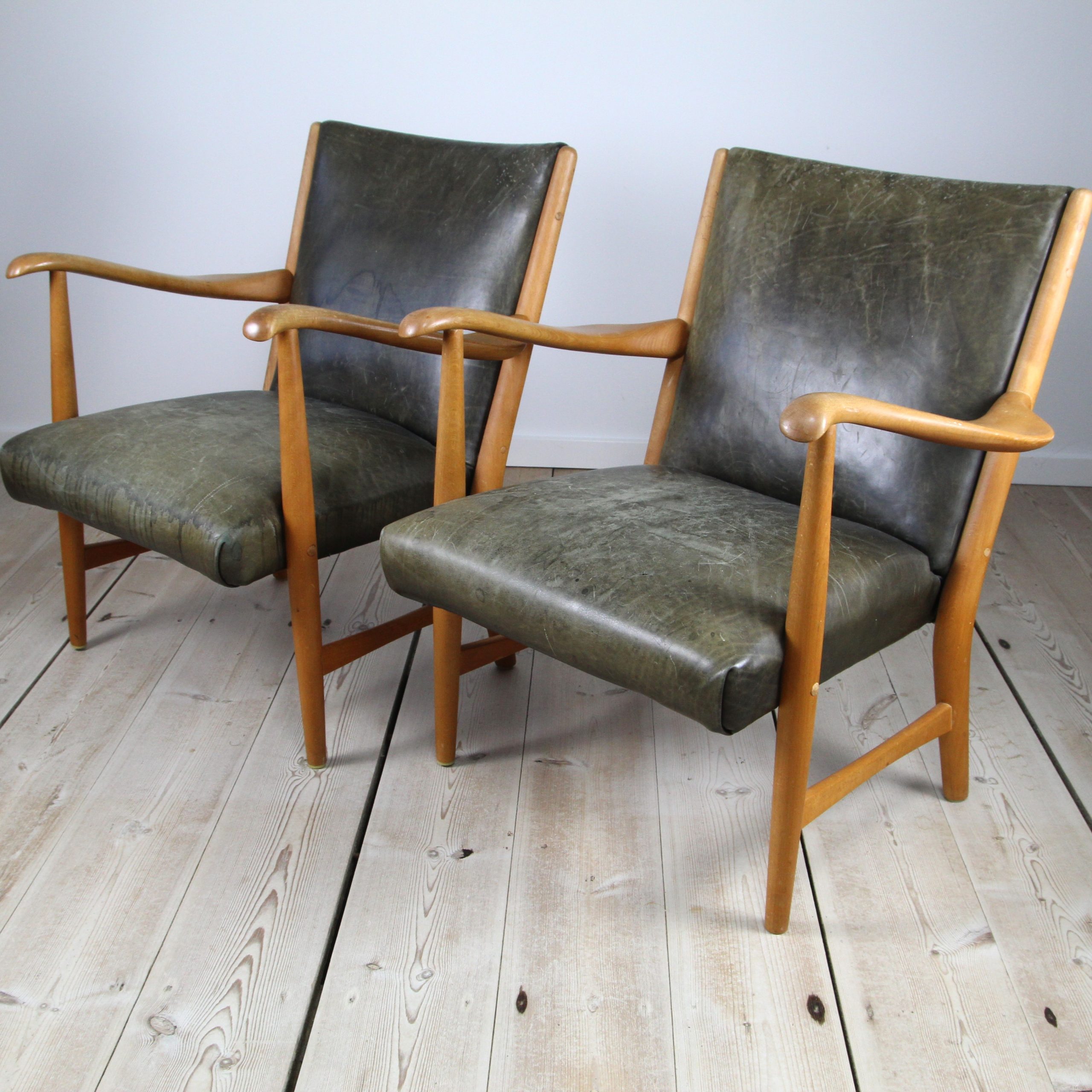 Pair of lounge chairs, Danish 1950’s